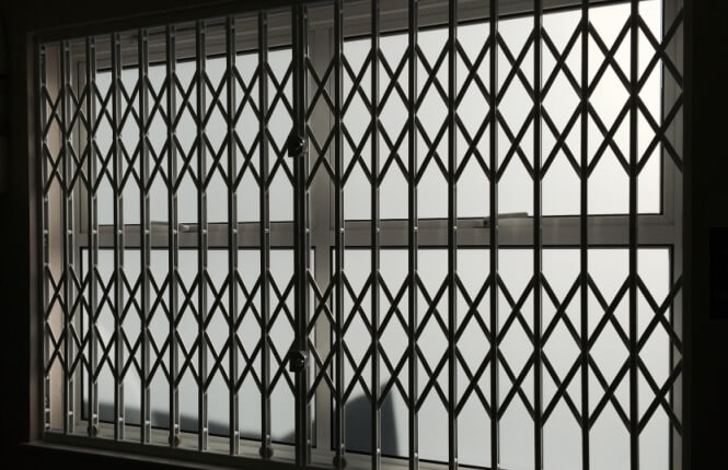 RSG1000 retractable window grille on house in Mitcham.