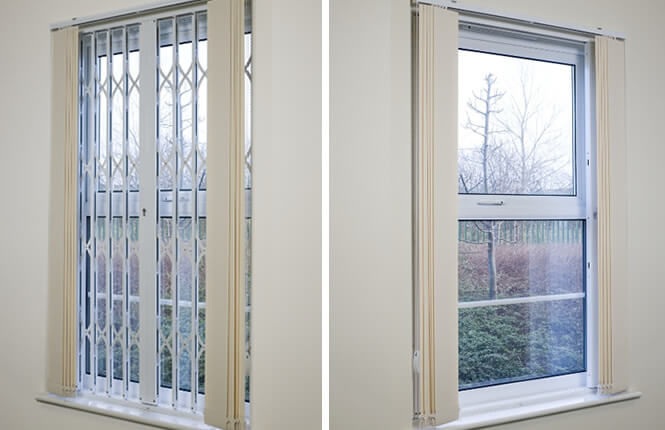 RSG1200 LPS1175 window grilles on offices in Kent.