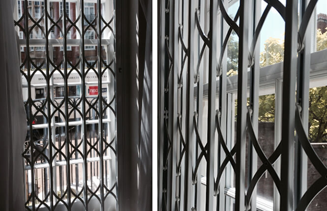 RSG1200 LPS1175 window grille with RSG Security van reight behind.