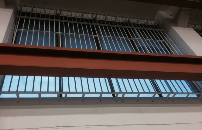 RSG2000 bars fitted on a warehouse in South London.