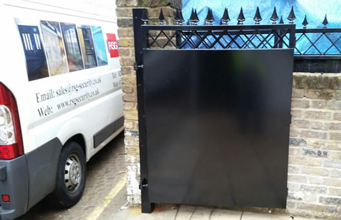 RSG3200 opened hinged security gate.