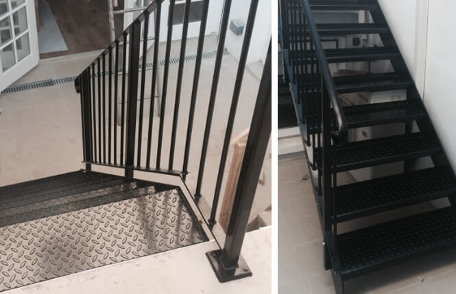 RSG4400 handrails and staircase on domestic property.