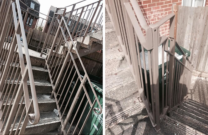 RSG4400 staircase railings on home in the city.