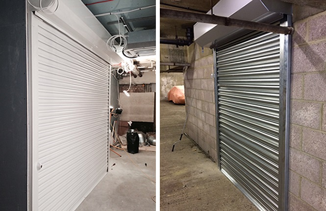 RSG5000 commercial shutters fitted to a building in North West London.