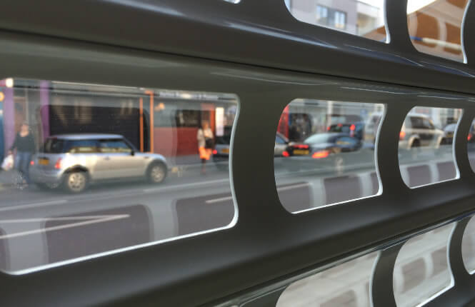 RSG5600 roller shutter fitted to a commercial premises in London City.