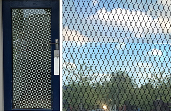 RSG8000 security mesh on door of warehouse in Kent.