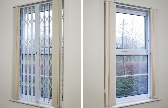 RSG1200 LPS1175 window grilles on offices in Kent.