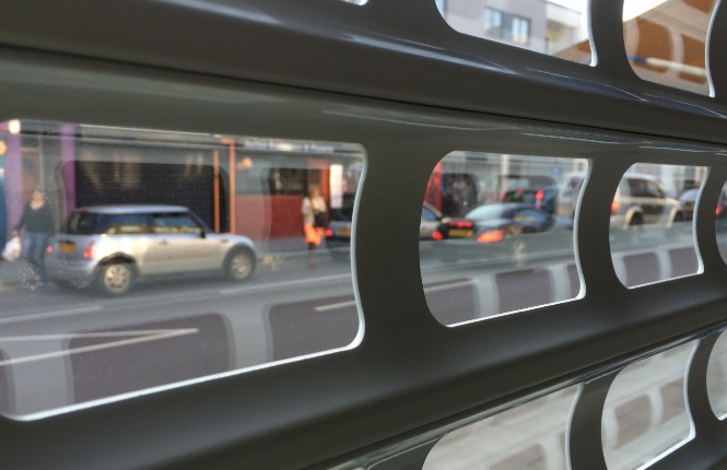 RSG5600 roller shutter fitted to a commercial premises in London City.