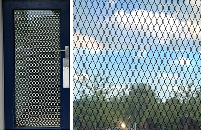 RSG800 security mesh on door of warehouse in Kent.