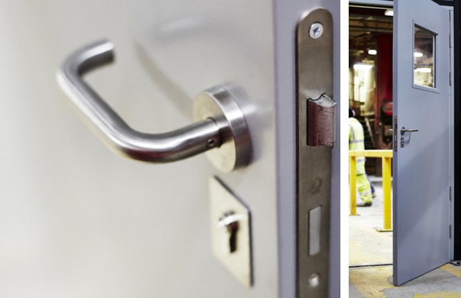 A close up of our sashlock showing the quality of RSG8000 Entry Doors hardware.