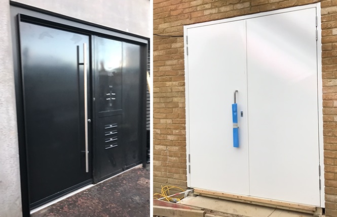 RSG8000 high security entrance doors guarding apartments communal entrance in Hackney.