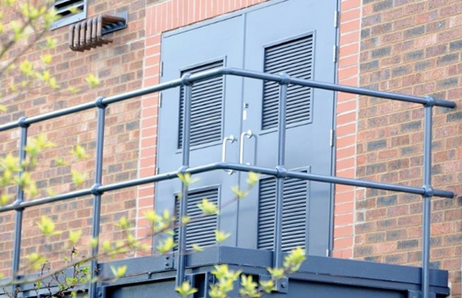 RSG8200 louvre doors providing air flow to an industrial plant room in Essex.